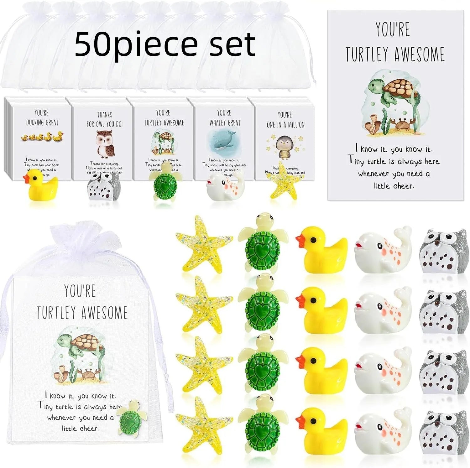 Set of resin inspirational greeting cards with pun messages and pen scrape design