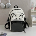 Korean cartoon backpack in nylon with large capacity and curved shoulder straps