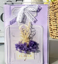 Handmade 3D butterfly-shaped birthday card with artificial flowers, shown with its matching envelope.