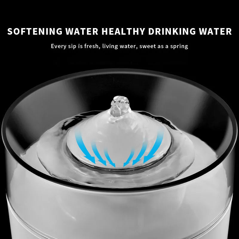 White ABS smart water dispenser cat drinking fountain with mobile drinking water, simple at-home pet supplies