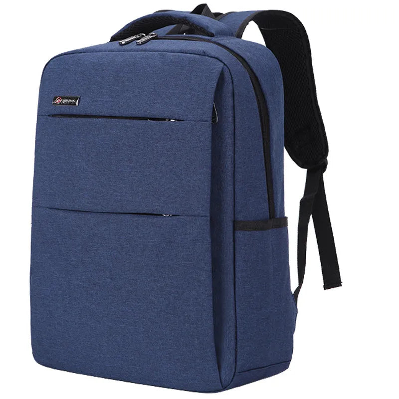Waterproof rechargeable laptop backpack in multiple colours, shown with a 15.6 inch laptop in its padded compartment.