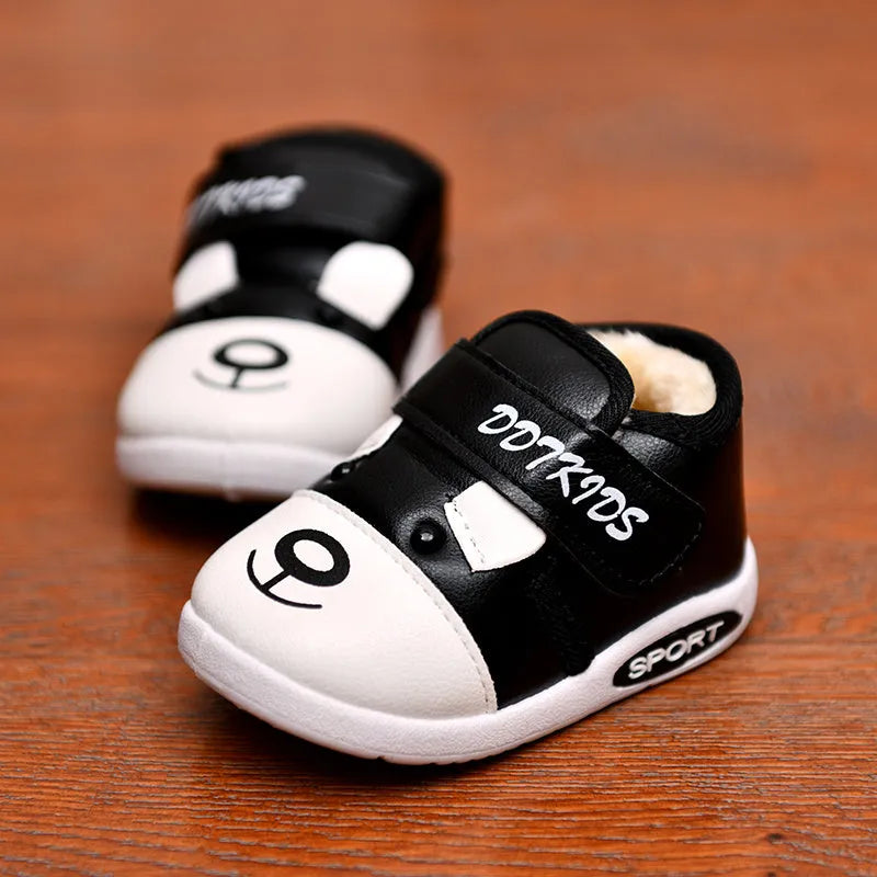 Baby toddler shoes with Velcro closure plain casual style available in black red and velvet colours sizes 16 to 21