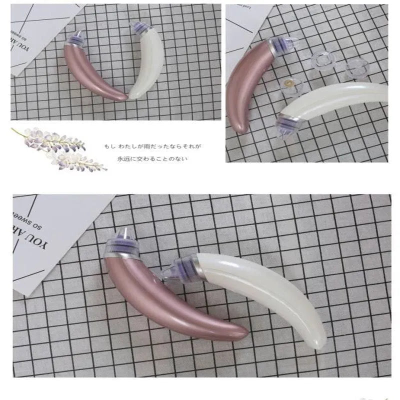 JY-666 rose gold and white electric blackhead suction pore cleanser for face and nose.