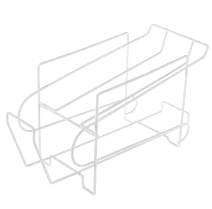 Double-layer iron kitchen storage rack in picture colour, 28x18x14cm, for cans and desktop organisation