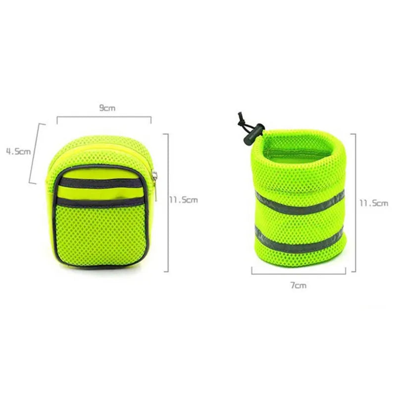 Adjustable hands-free dog leash set with 144cm nylon rope, 78-110cm waist belt, waist bag, and sundries bag