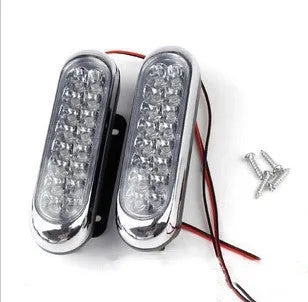 White car LED auxiliary light set 16LED 6W with iron brackets and screws