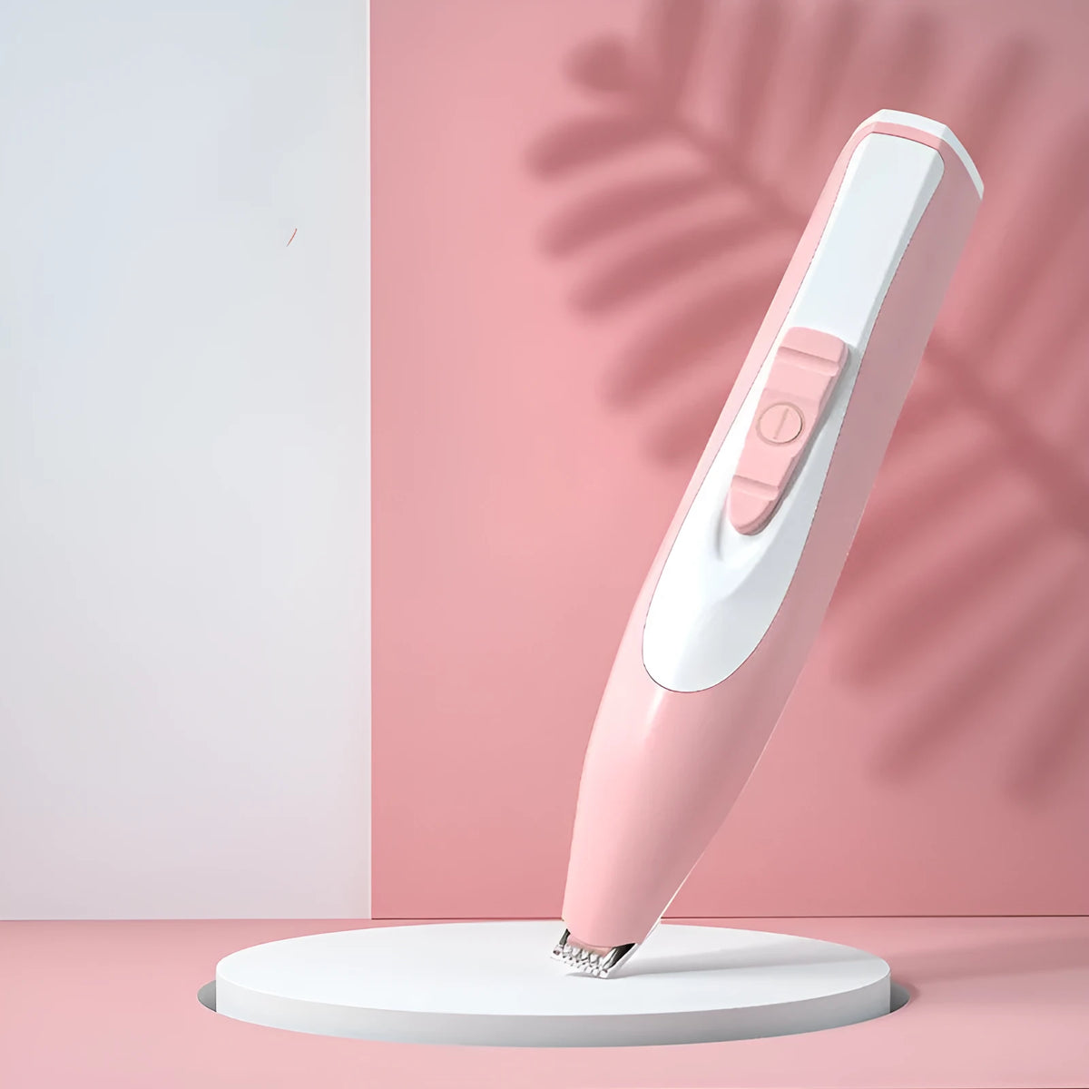 USB pet foot hair trimmer in pink battery option with ABS body for dog and cat paw hair