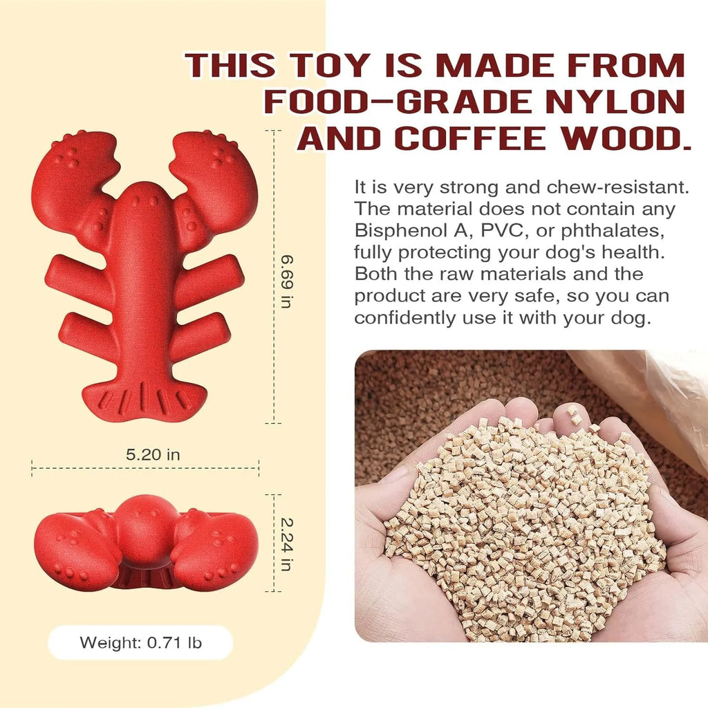 Red nylon dog chew bone for large breed aggressive chewers