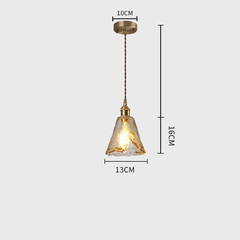 Glass chandelier with industrial style, 160.5mm, button switch, for commercial use