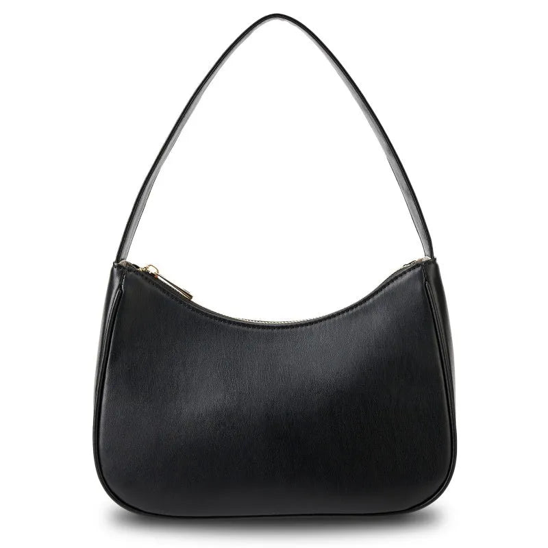 Retro waterproof shoulder bag in apricot colour with adjustable strap made from PU material