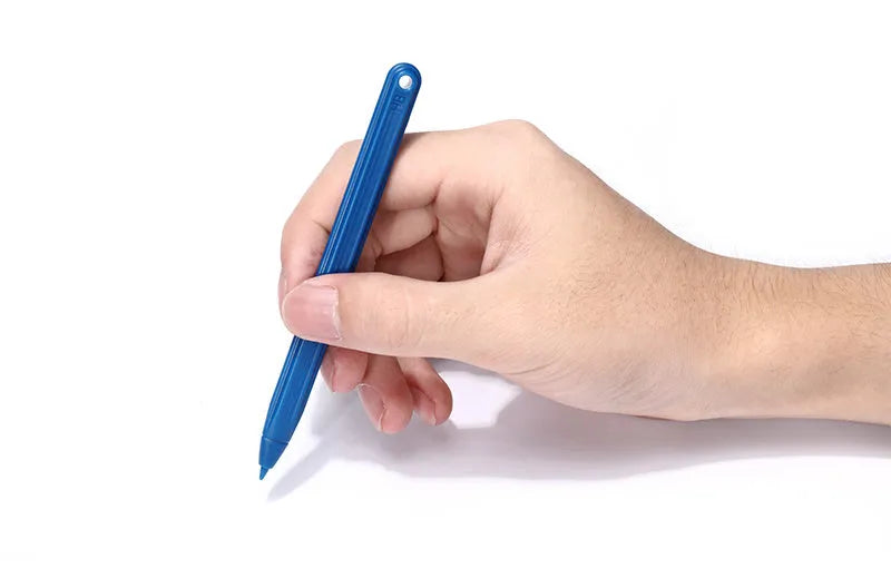 LCD tablet writing pad with pressure sensing screen and erase button, black frame