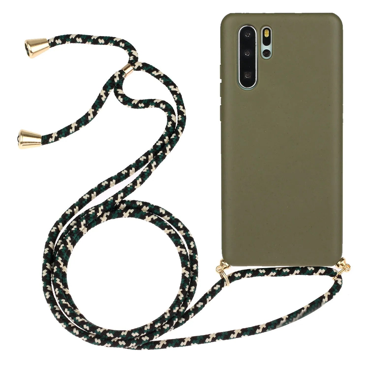 Huawei P30 floral painted phone case with wristband lanyard in multiple colour options