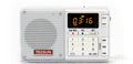 Tecsun Q3 digital audio player and FM radio in various colours showing front panel with buttons.