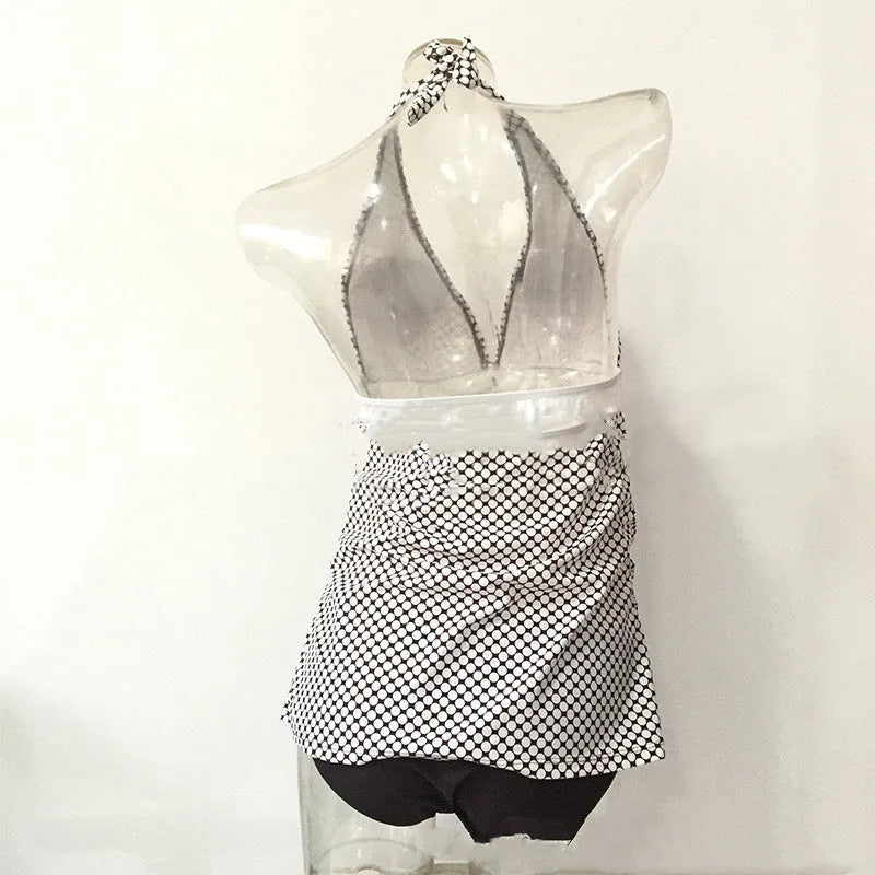 Black maternity swimsuit with chest pad made of soft nylon fabric, available in sizes L to 3XL