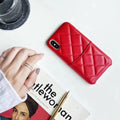 Black leather mobile phone case compatible with iPhone XS Max and other iPhone models