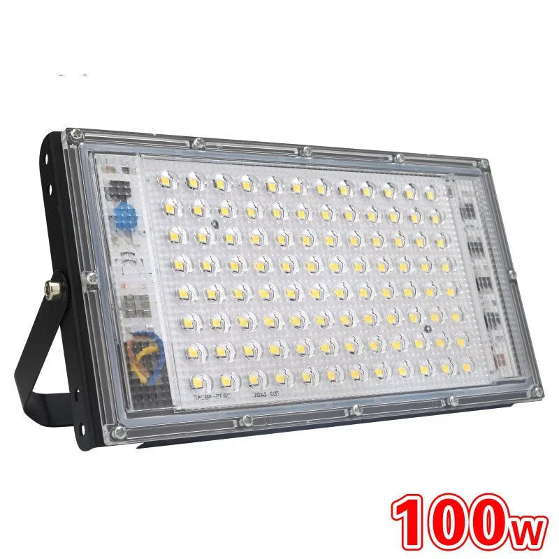 50W LED light with 96 LED beads, 8000LM output, aluminium shell, IP65, 125mm x 240mm