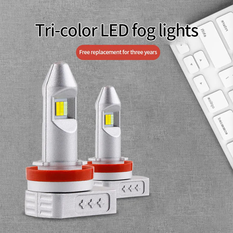 Aluminium housing LED fog lamp bulb with connector for universal vehicle retrofit