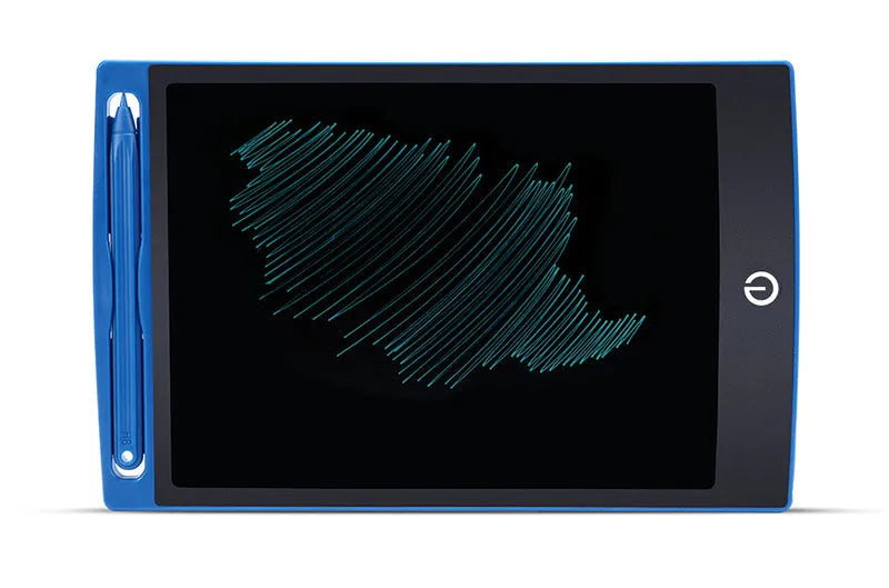 LCD tablet writing pad with pressure sensing screen and erase button, black frame