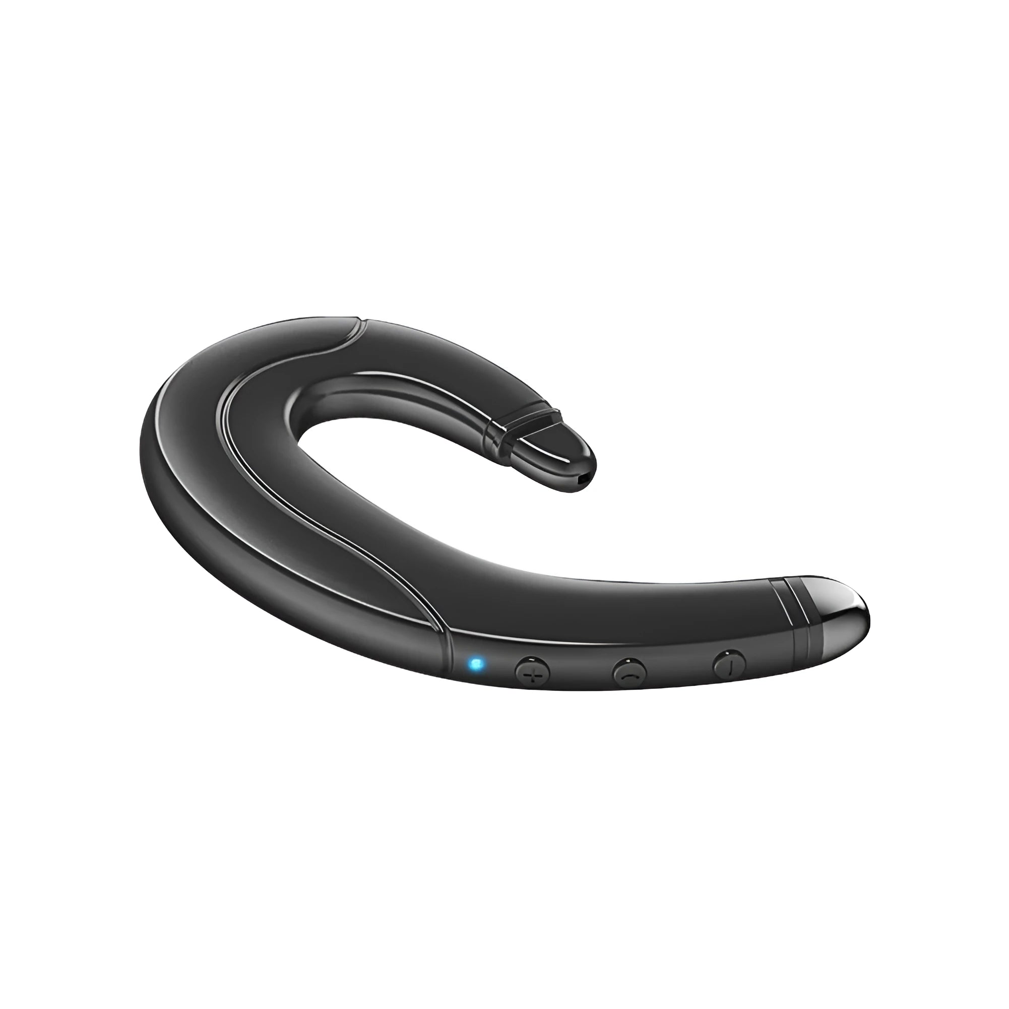 Single-ear Bluetooth earphone for motorcycle and bicycle riders in black, blue, or red colours