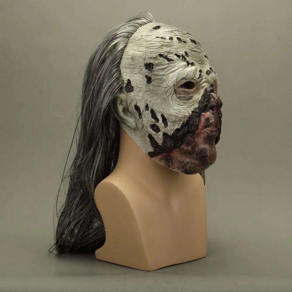 Walking Dead style latex head mask in Beta colour, free size for 55cm-62cm head circumference, Halloween costume accessory