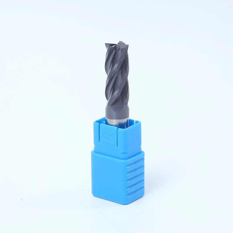 Carbide milling cutter with hard alloy construction showing straight shank design