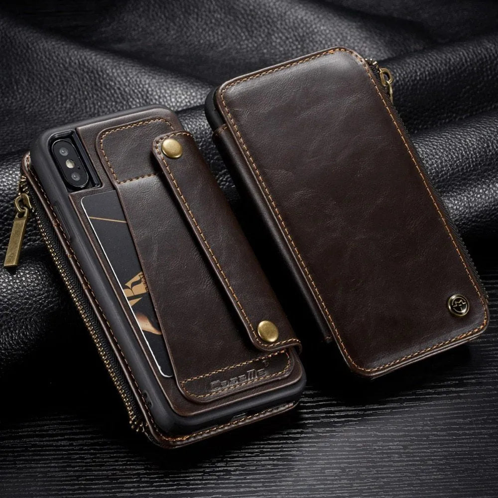Black PU leather flip phone case for a SAMSUNG Note9 smartphone.