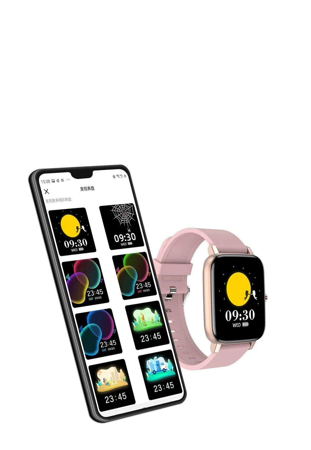 H80 smartwatch with black silicone strap showing ECG and heart rate data on its 1.69-inch screen.