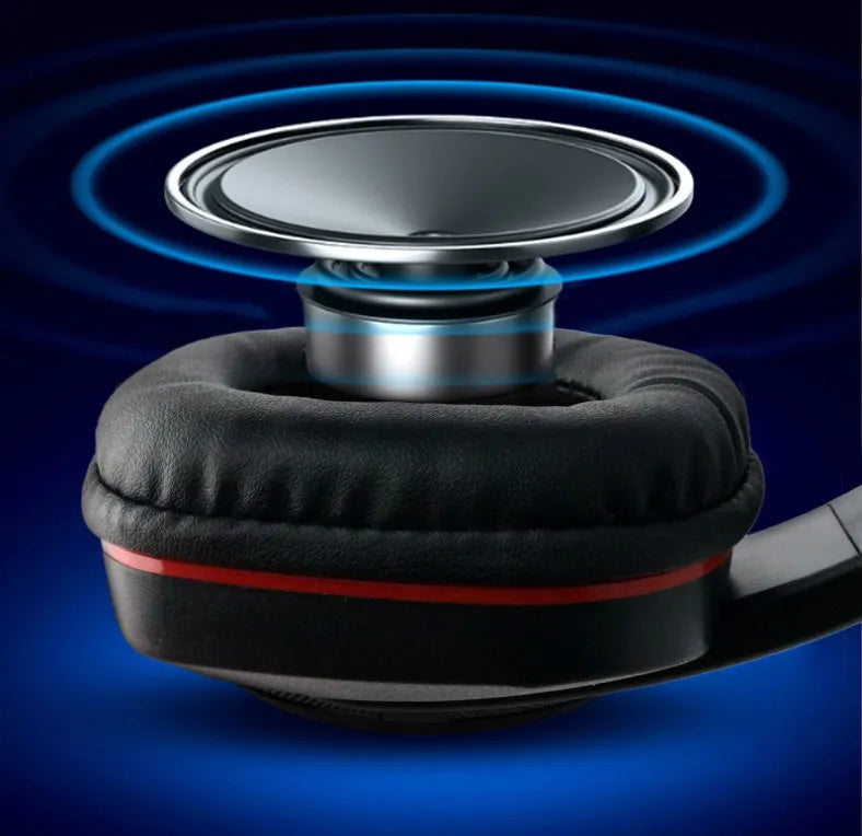 Black wired gaming headset with a 6.3mm straight plug and 40mm speakers for PC