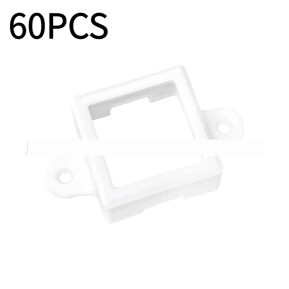 White plastic protective lampshade for LED light fixed brackets, dimensions 1.7cm by 6cm
