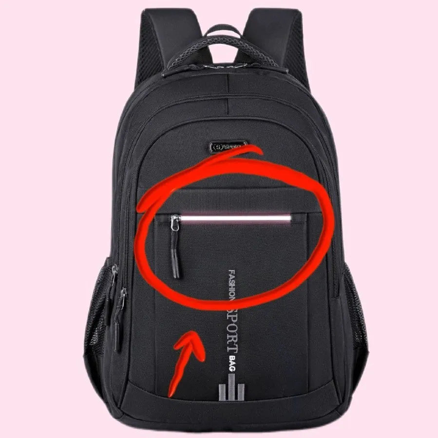 Oxford cloth business backpack with air-pillow straps in multiple colour options including black, green, blue, and orange