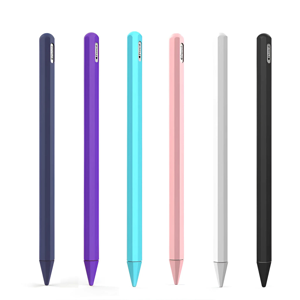 Silicone stylus pen holder for Apple Pencil 2nd generation, frame type, solid colour, with anti-lost sleeve option.