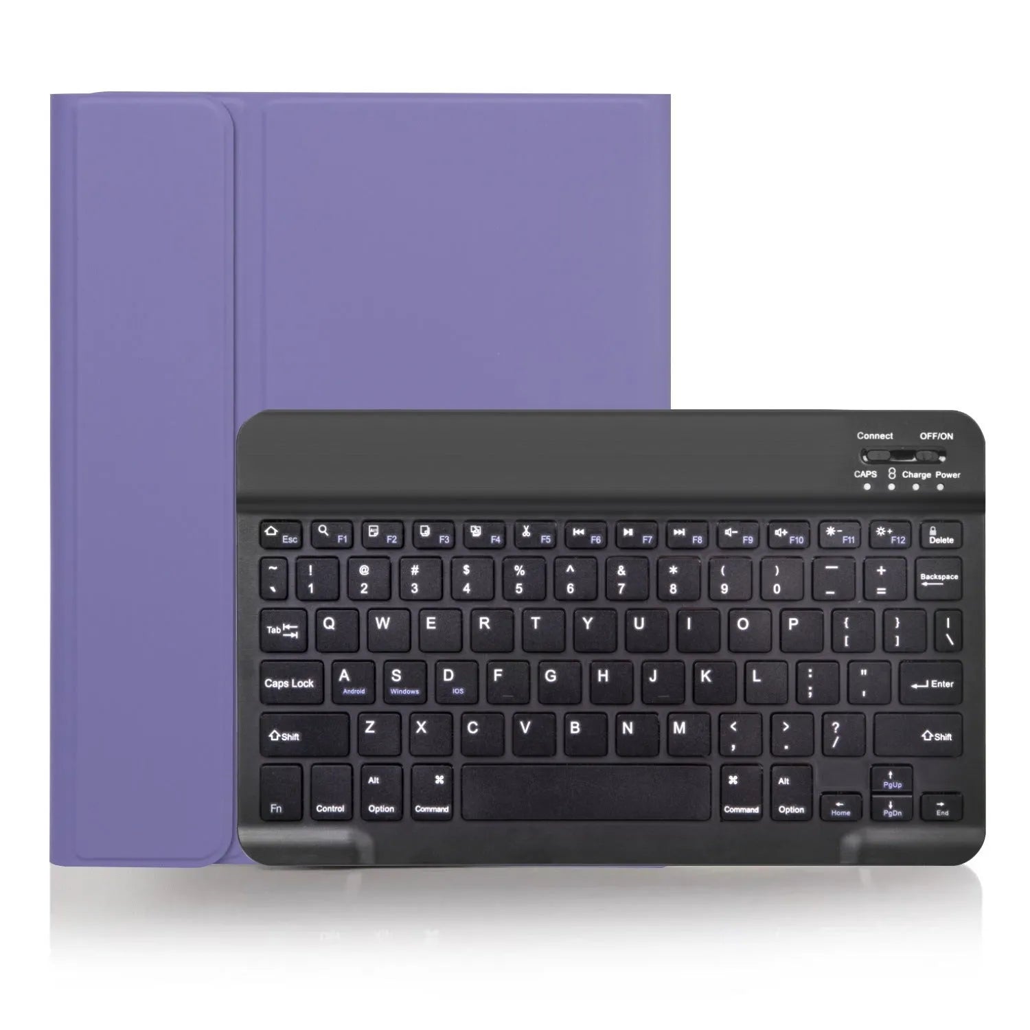 External Bluetooth keyboard with split leather case in green black colour