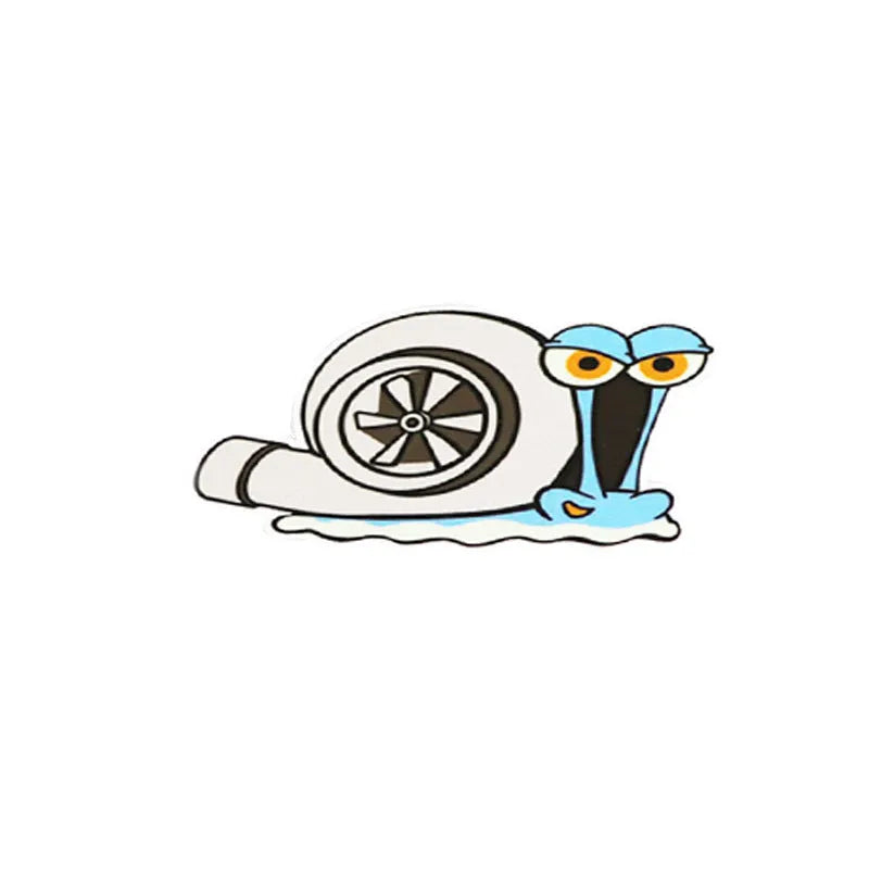 Reflective car sticker with cartoon snail design for vehicle bumper decoration