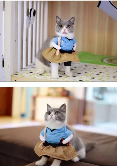 Cat cosplay uniform suit in size S M L or XL for funny party clothing and photos