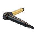 Gold aluminium alloy hair curler with LCD screen and ceramic coated heating tube