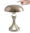 Bronze metallic USB charging desk lamp with touch control for white, warm, and natural light settings.