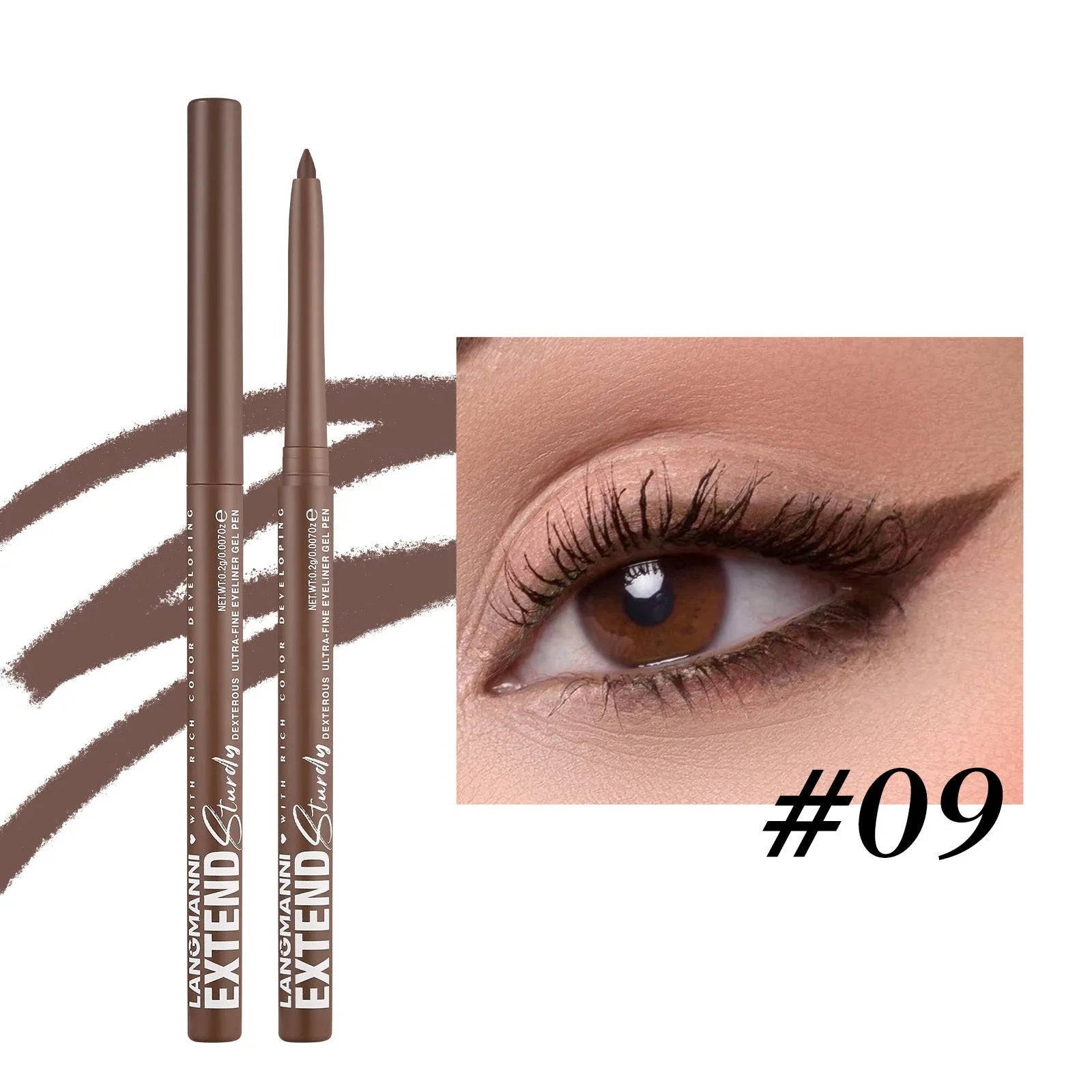 Set of 12 colourful gel glitter eyeliner pencils in vibrant shades for waterproof, long-lasting makeup.