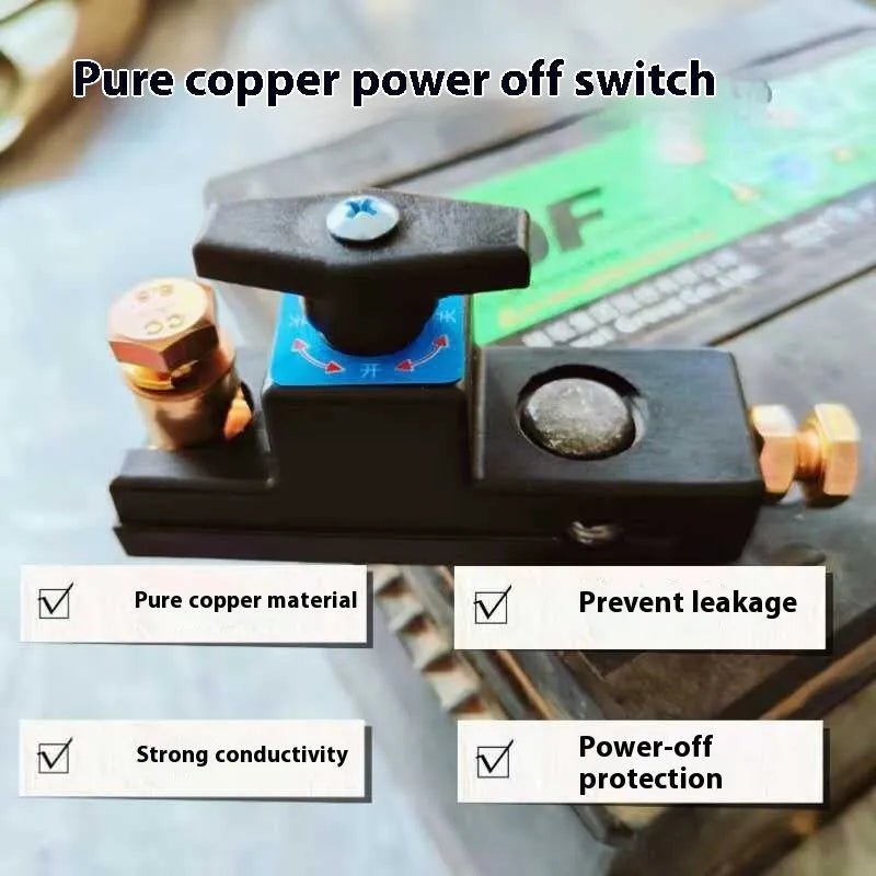 Pure copper 12V 24V battery power off switch with anti-leakage design for car SUV truck ship
