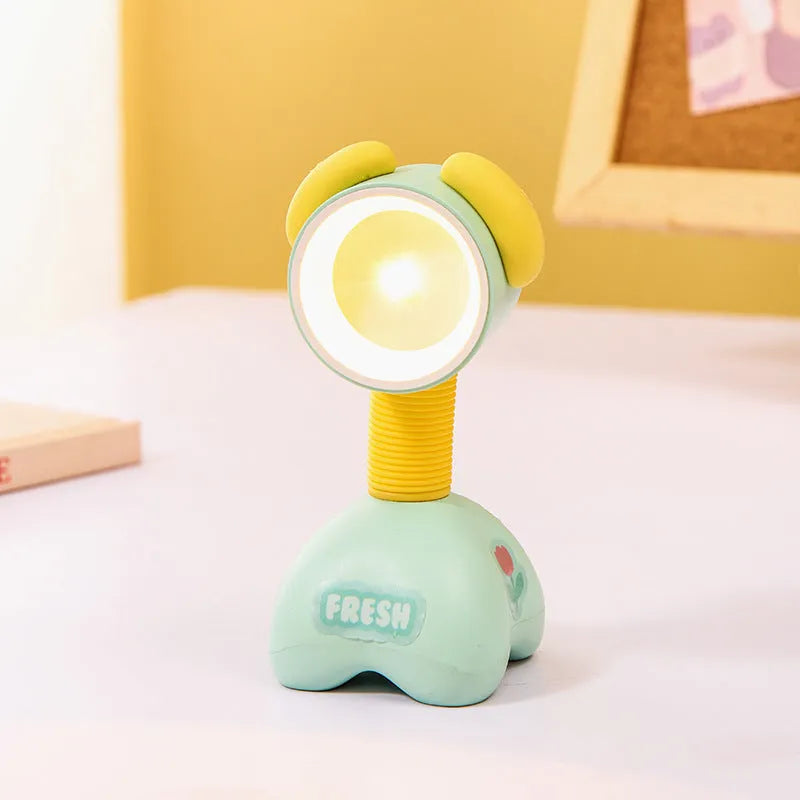 Cartoon character DIY small night lamp with magnetic base on a desktop