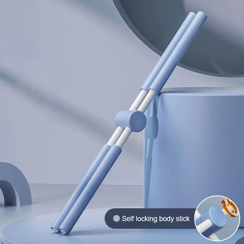 Cross body massage stick with stainless steel core and foam handle in four colour options.