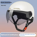 3C certified electric motorcycle helmet in polypropylene with sun protection, shown in Light Pink colour.