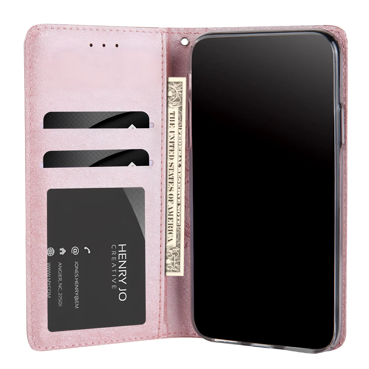 PU leather flip phone case with card slot for iPhone in various colours
