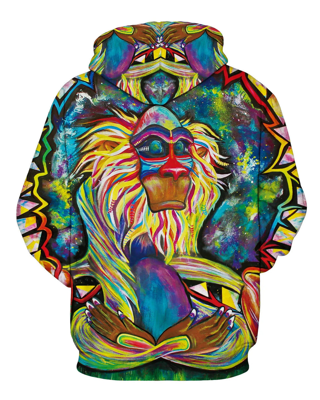 Fashion 3D print monkey hoodie for men and women, polyester, streetwear, sizes S-5XL