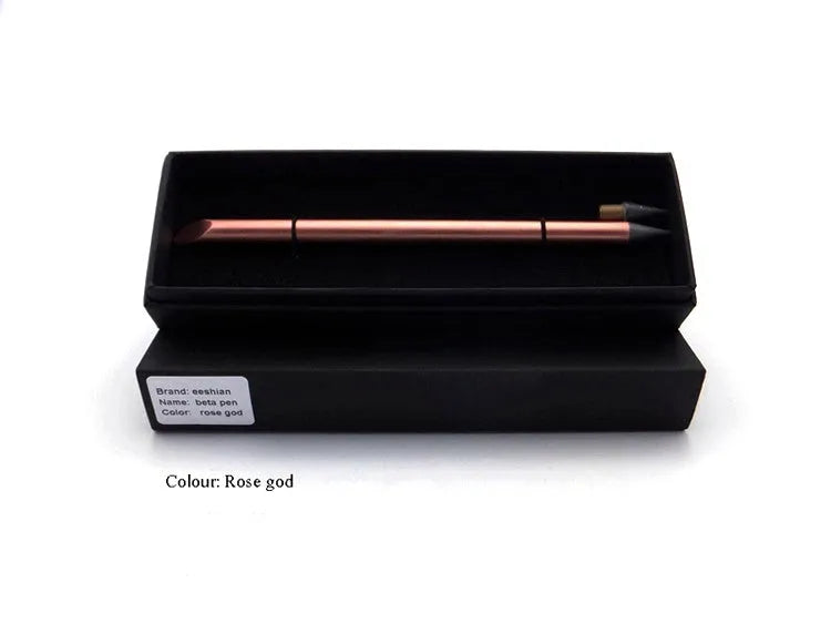 Inkless metal pen with alloy steel nib in silver, gold, rose gold, black or blue