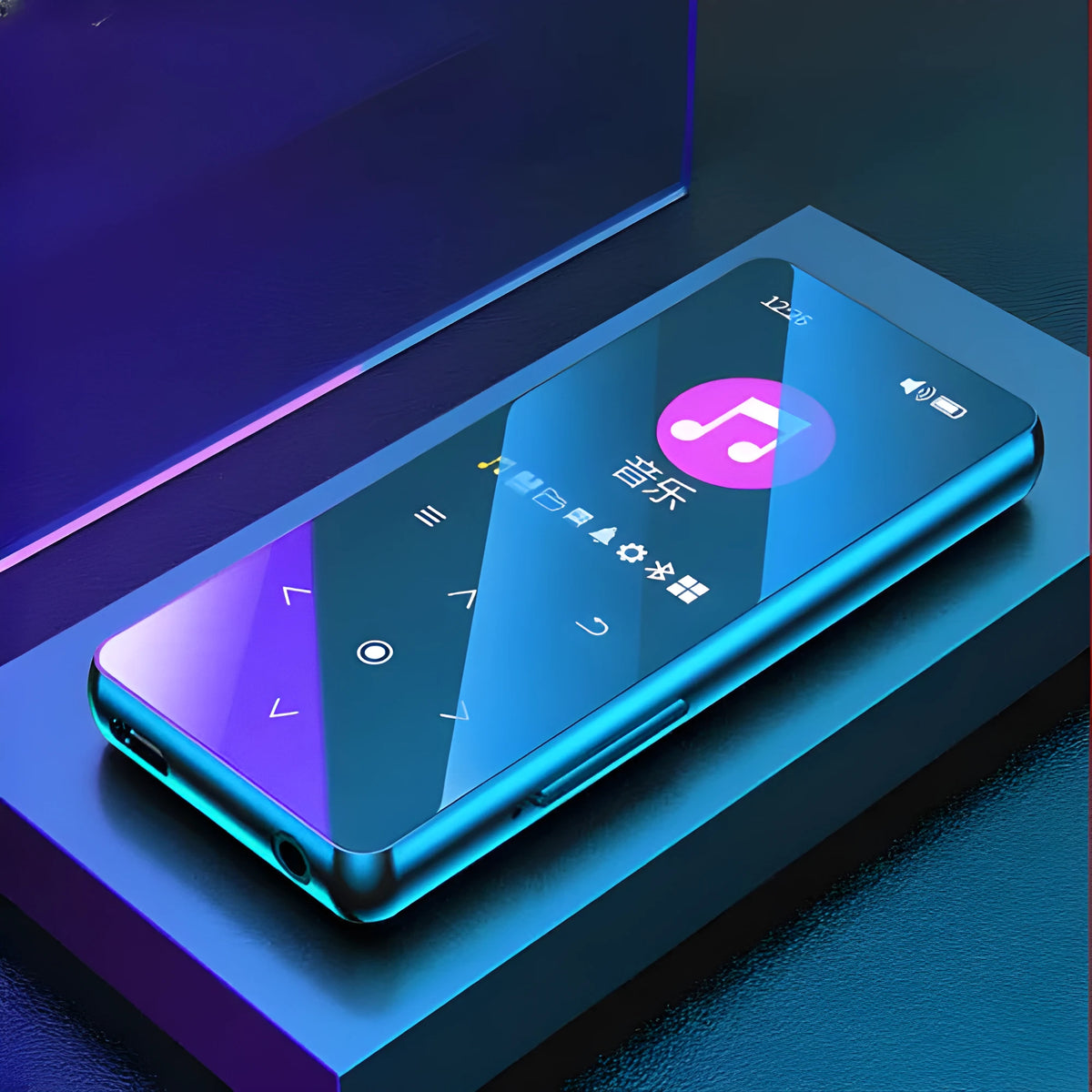 A20 Touch Screen Bluetooth MP3 player with 2.0 inch display and touch button controls
