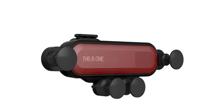 Universal car phone navigation holder clipped onto a vehicle air vent, available in multiple colours.