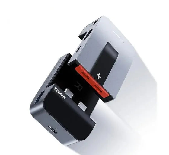 Mecha Era bracket type multifunctional HUB hub in space grey aluminium alloy with multiple USB and HDMI ports