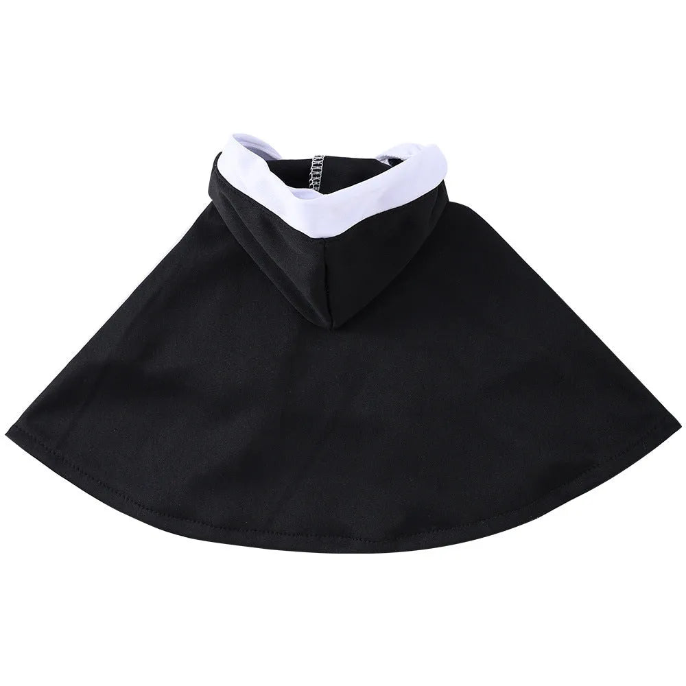 Cat wearing a nun cloak polyester pet costume in 099# nun colour, Halloween decoration