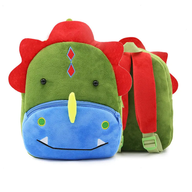 Plush children's backpack in animal design with dimensions 26x24x10cm