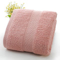 Thickened cotton blend bath and beach towel showing colour options including green, blue and brown variations